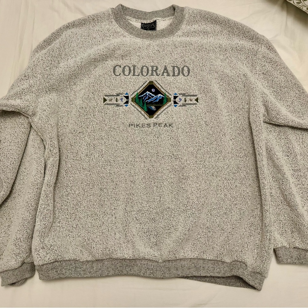 Colorado Pikes Peak Crewneck Sweater - Gray